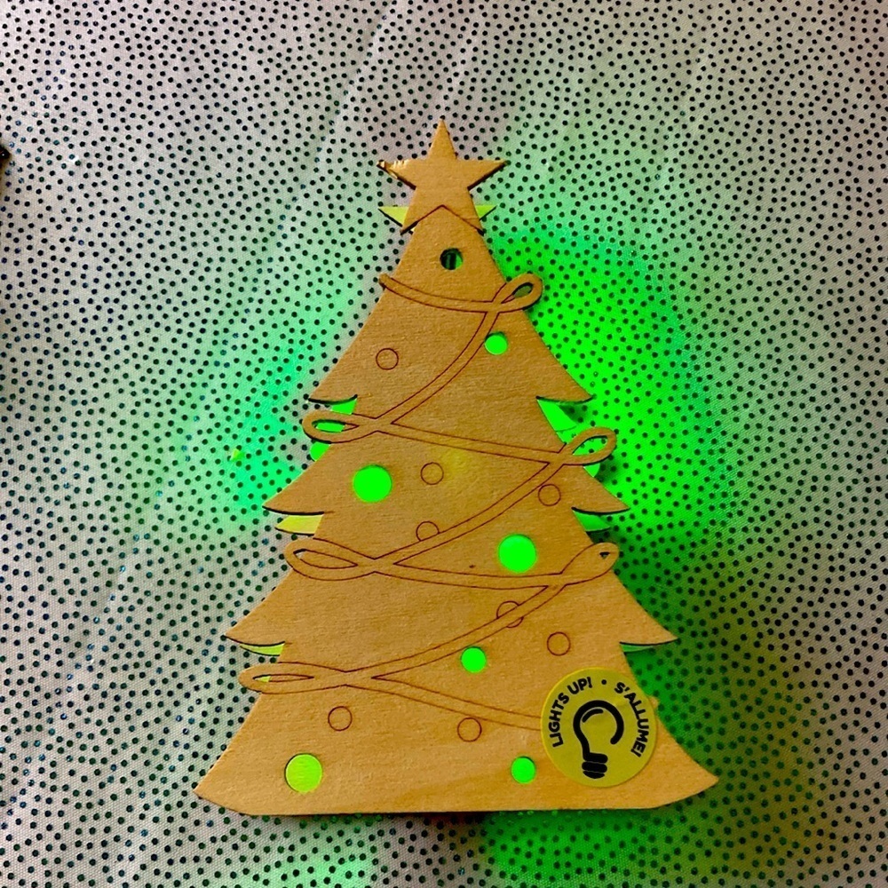 Christmas diy pre lit wood decor see pictures please with green light